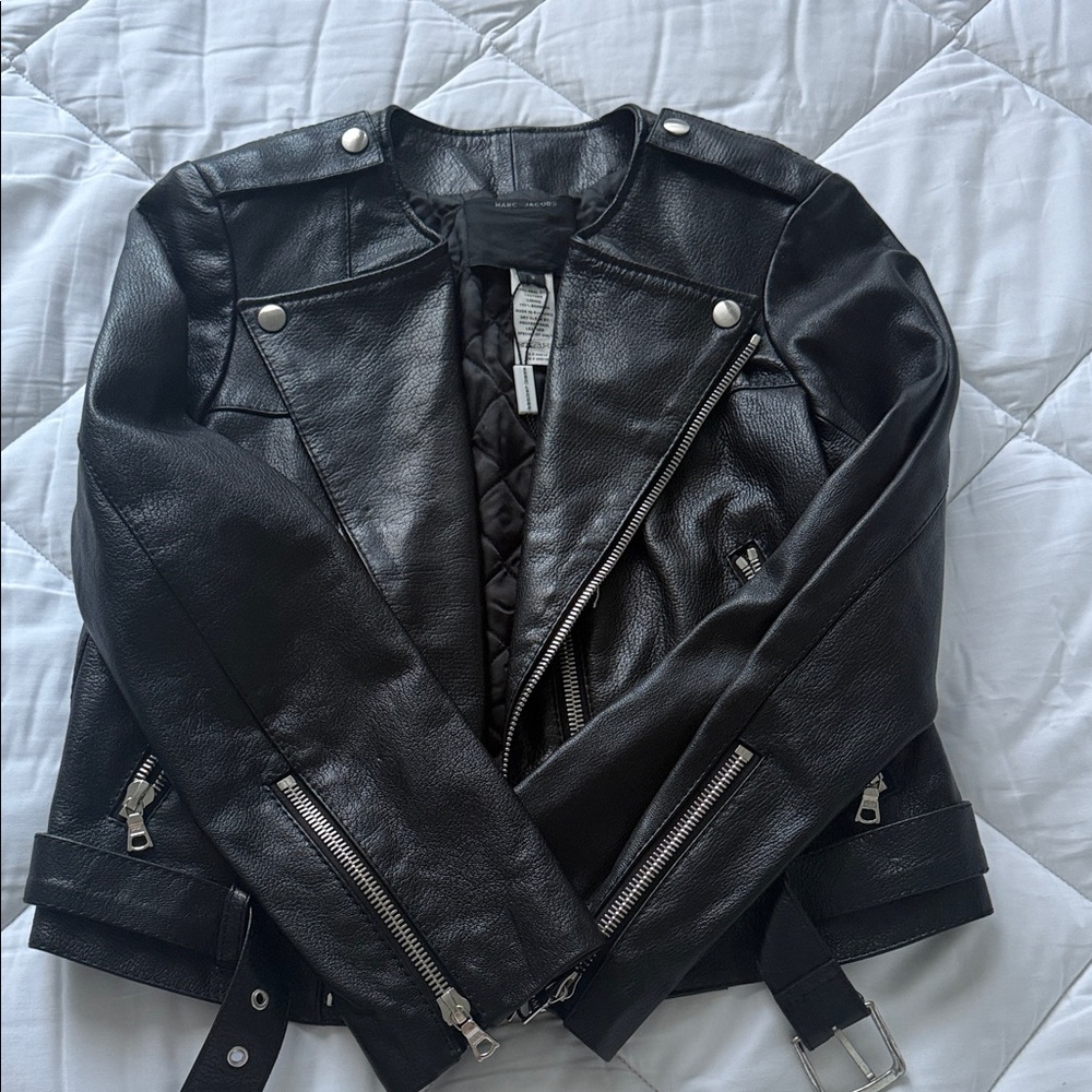 Marc Jacobs Black Leather Biker Jacket